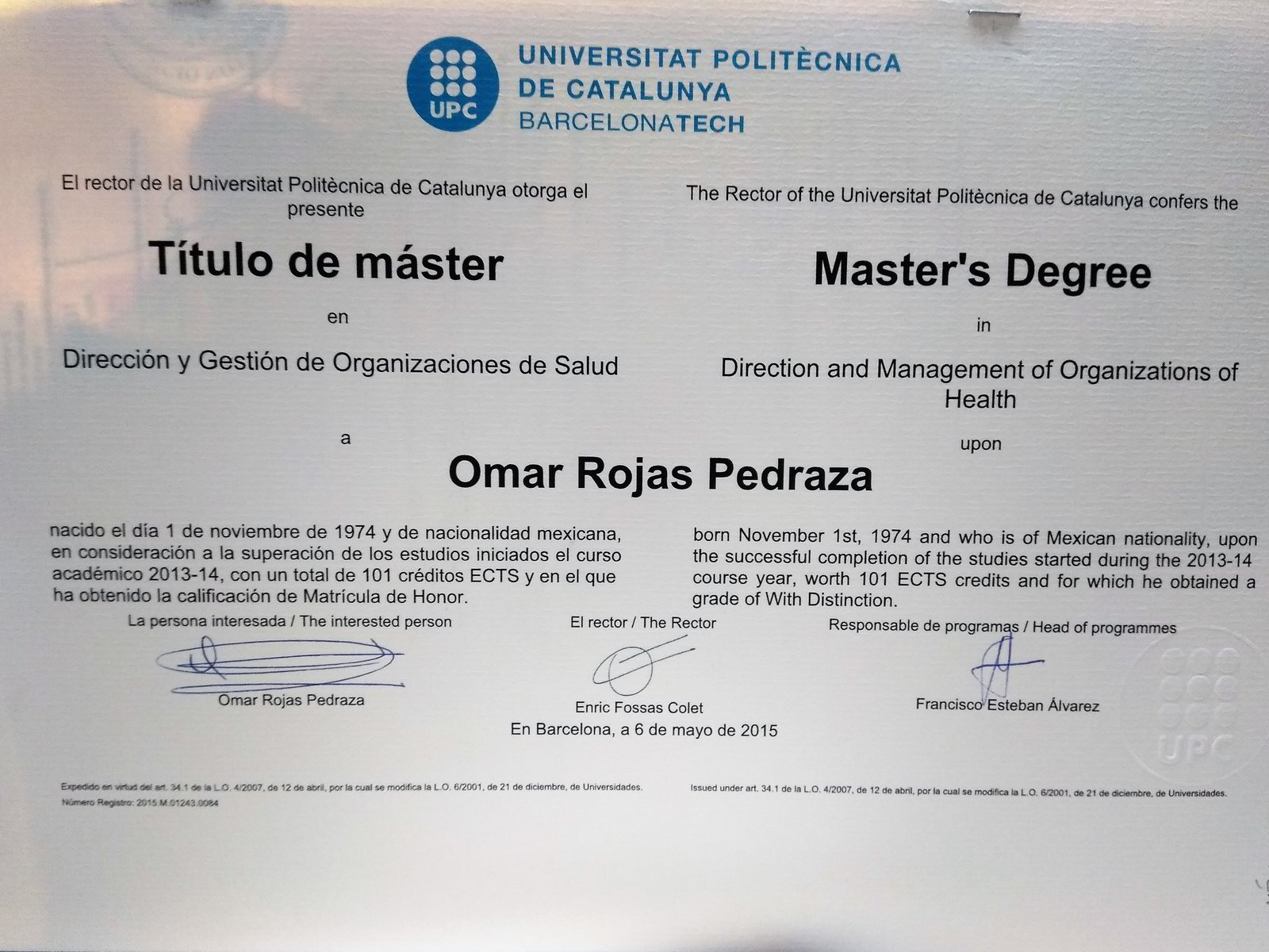 Reconocimientos y premios a nivel nacional e internacional.